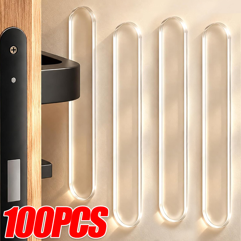 Furniture Hardware Latch - แผ่นกันกระแทกซิลิโคนสำหรับตู้ แบบติดเอง ป้องกันการชน แผ่นรองกันกระแทกประตู แผ่นป้องกันมือจับประตูเฟอร์นิเจอร์