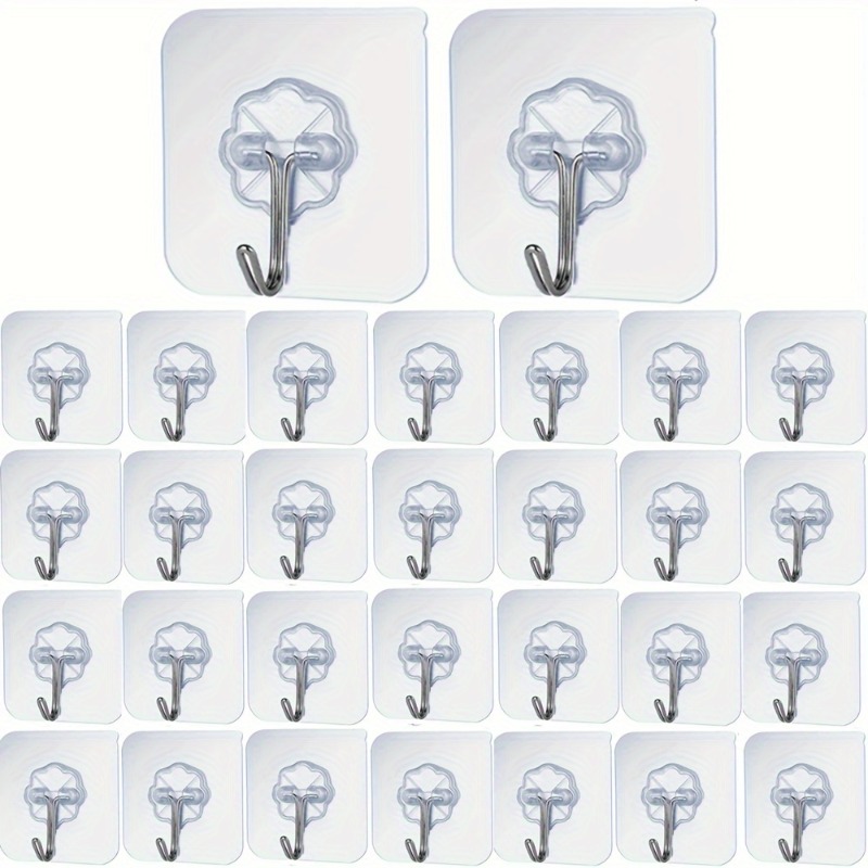 Door Stopper Heavy - ตะขอแขวนติดผนังแบบใส ไม่ทำให้เกิดรอยขีดข่วน รับน้ำหนักได้มาก สำหรับแขวนเสื้อผ้าในห้องน้ำ ประตูห้องนั่งเล่น และกรอบรูป