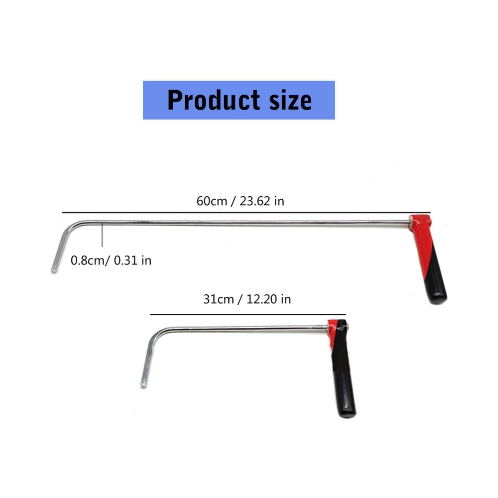 Door Handle Bar - ใช้สำหรับซ่อมรอยบุบรถยนต์ ด้ามจับแบบหมุนได้ เครื่องมือตะขอ ซ่อมขอบประตู อุปกรณ์เสริมสำหรับซ่อมแถบด้านบน