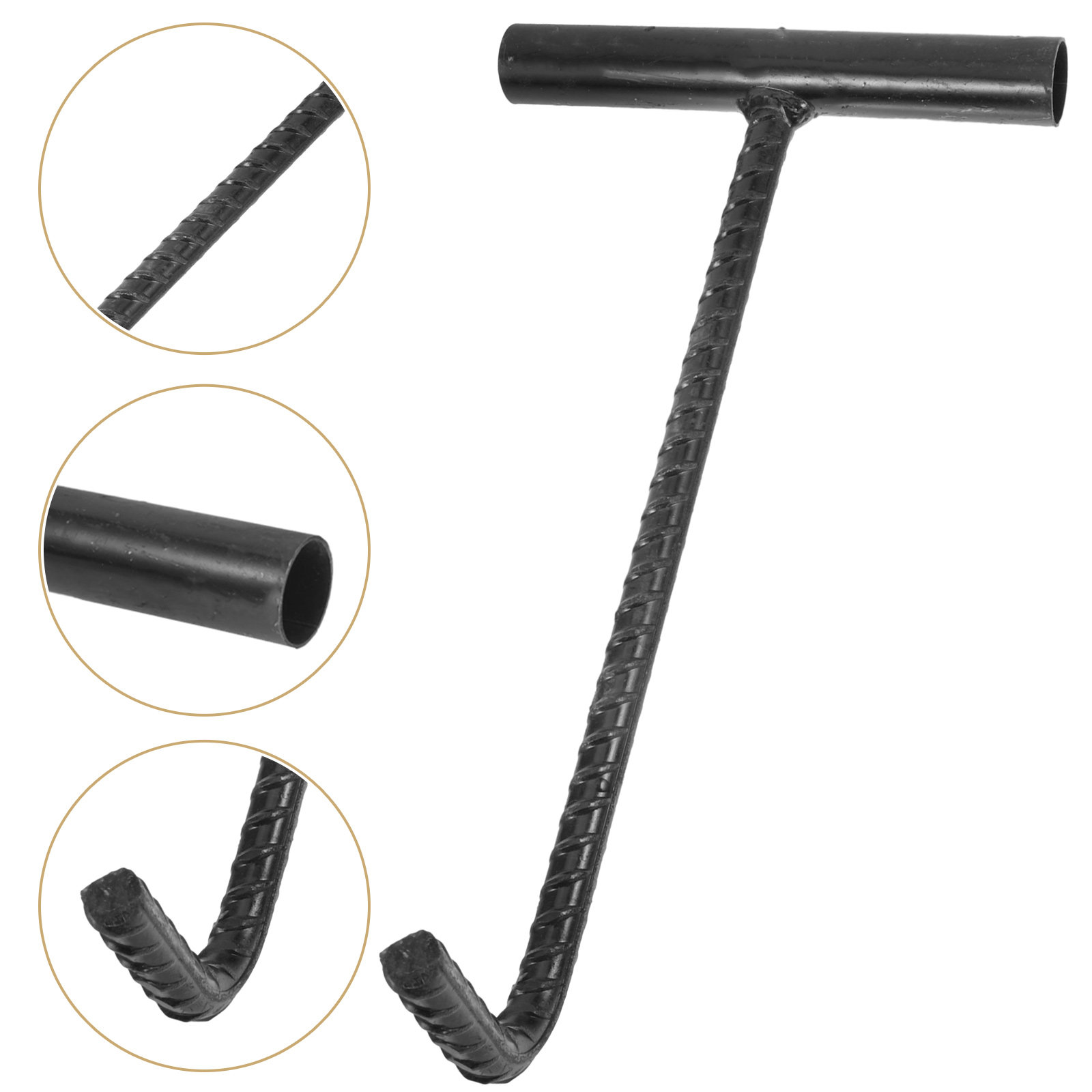 Door Stopper Heavy - ตะขอเกี่ยวฝาท่อระบายน้ำรูปตัว T ทำจากเหล็กกล้าไร้สนิม แข็งแรงทนทาน สำหรับยกฝาท่อระบายน้ำแบบม้วนเก็บได้