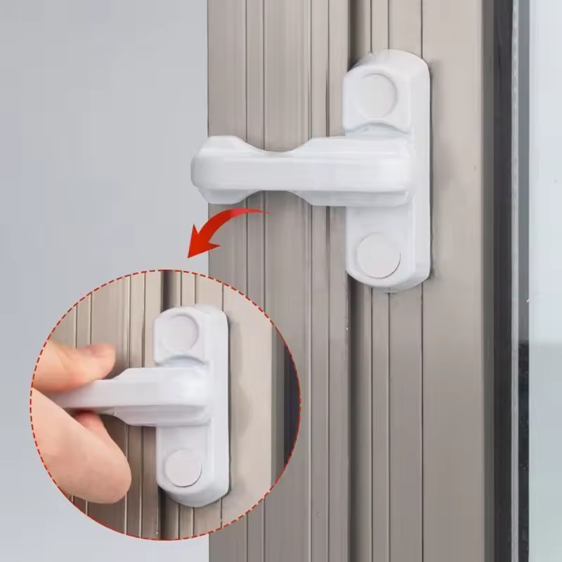 Door Handle Bar - ตัวล็อคหน้าต่างประตูแบบพลาสติก ตัวล็อคหน้าต่างประตูเพื่อความปลอดภัย คันโยกล็อคแบบก้านโยก