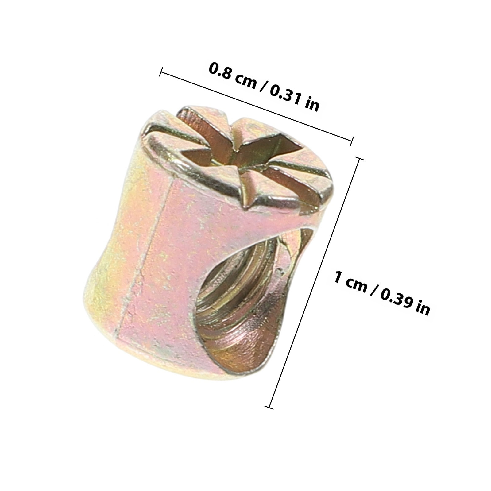 น็อตทรงกระบอก 20 ชิ้น วัสดุสัง - Furniture Hardware Barrel Nut บทวิจารณ์และราคา