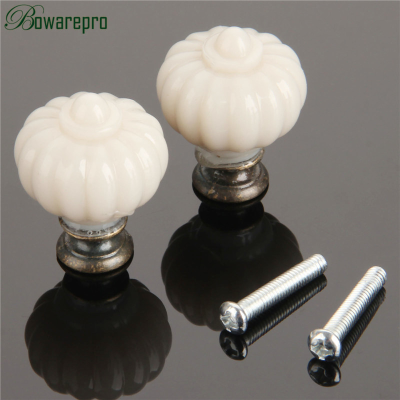 1Pc อะคริลิคงาช้างสีขาวฟักทองม - Furniture Hardware Latch บทวิจารณ์และราคา