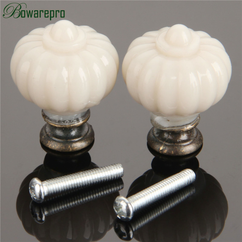 1Pc อะคริลิคงาช้างสีขาวฟักทองม - Furniture Hardware Latch บทวิจารณ์และราคา