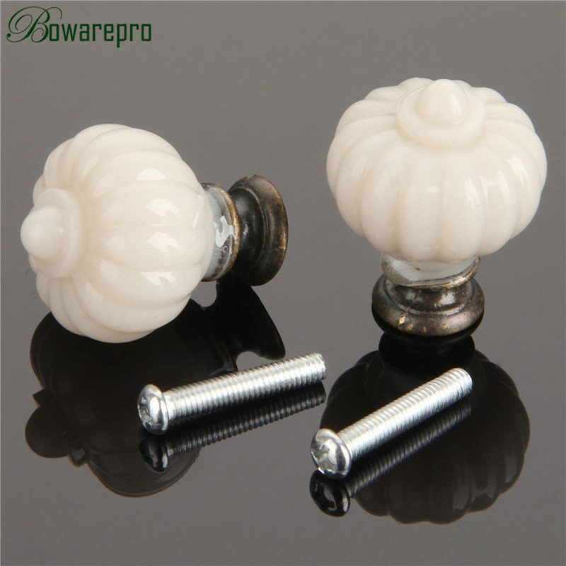 1Pc อะคริลิคงาช้างสีขาวฟักทองม - Furniture Hardware Latch บทวิจารณ์และราคา