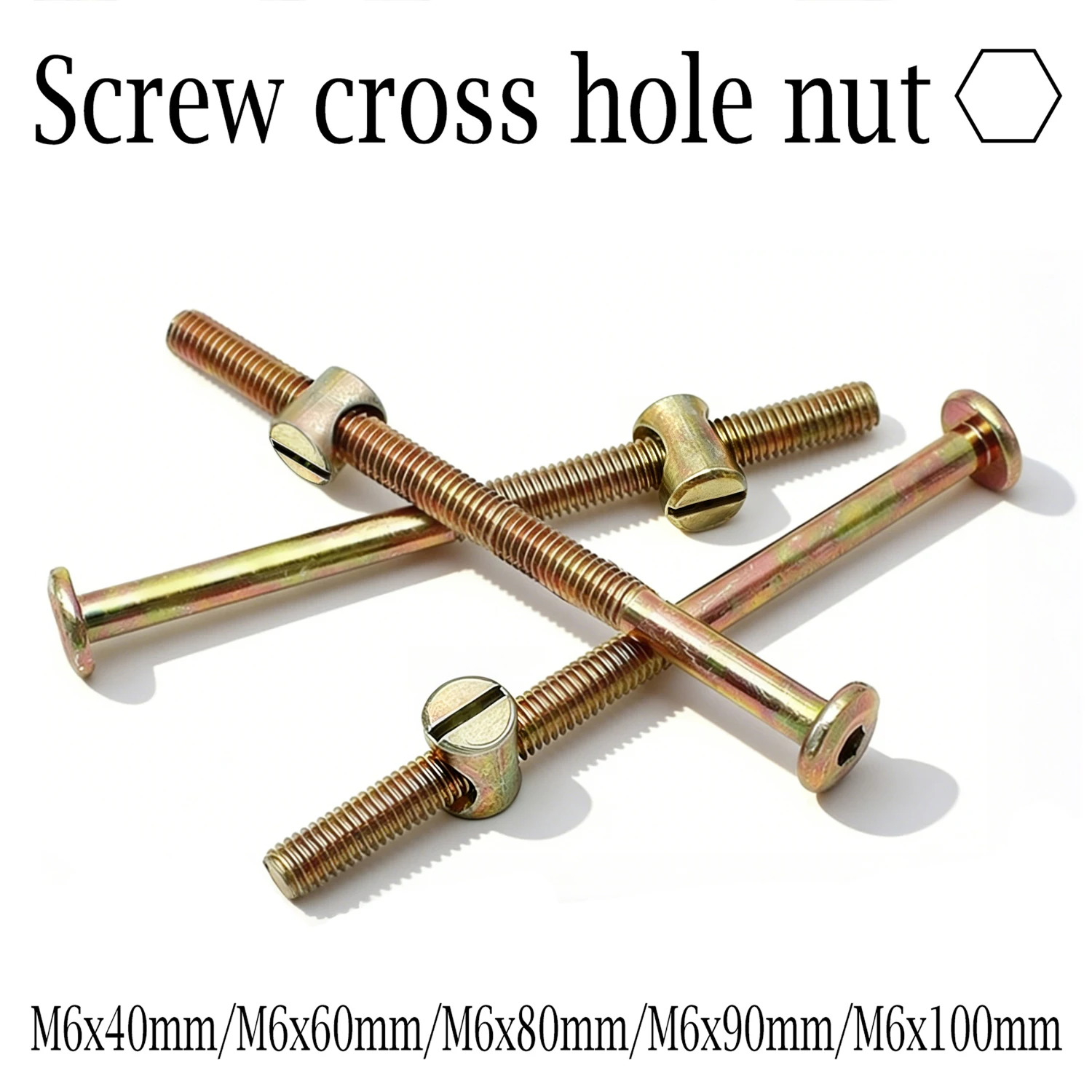 สกรูหัวหกเหลี่ยม M6 จำนวน 10/2 - Furniture Hardware Barrel Nut บทวิจารณ์และราคา