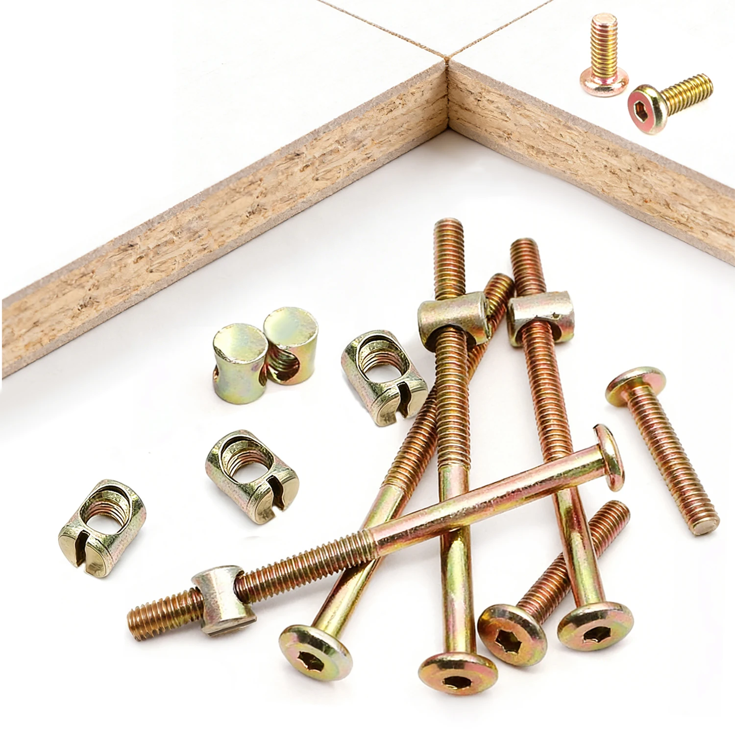 สกรูหัวหกเหลี่ยม M6 จำนวน 10/2 - Furniture Hardware Barrel Nut บทวิจารณ์และราคา