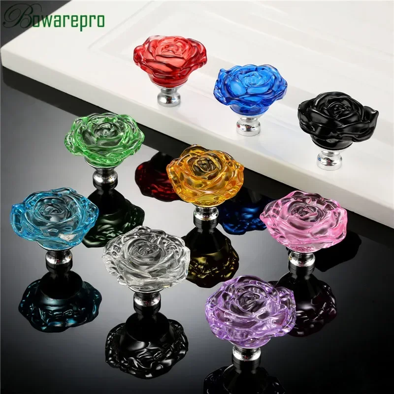 Bowarepro 50 มม.คริสตัลRoseแก้ - Furniture Hardware Latch บทวิจารณ์และราคา