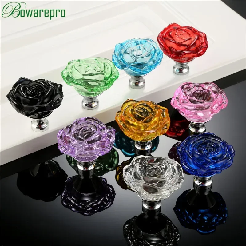 Bowarepro 50 มม.คริสตัลRoseแก้ - Furniture Hardware Latch บทวิจารณ์และราคา