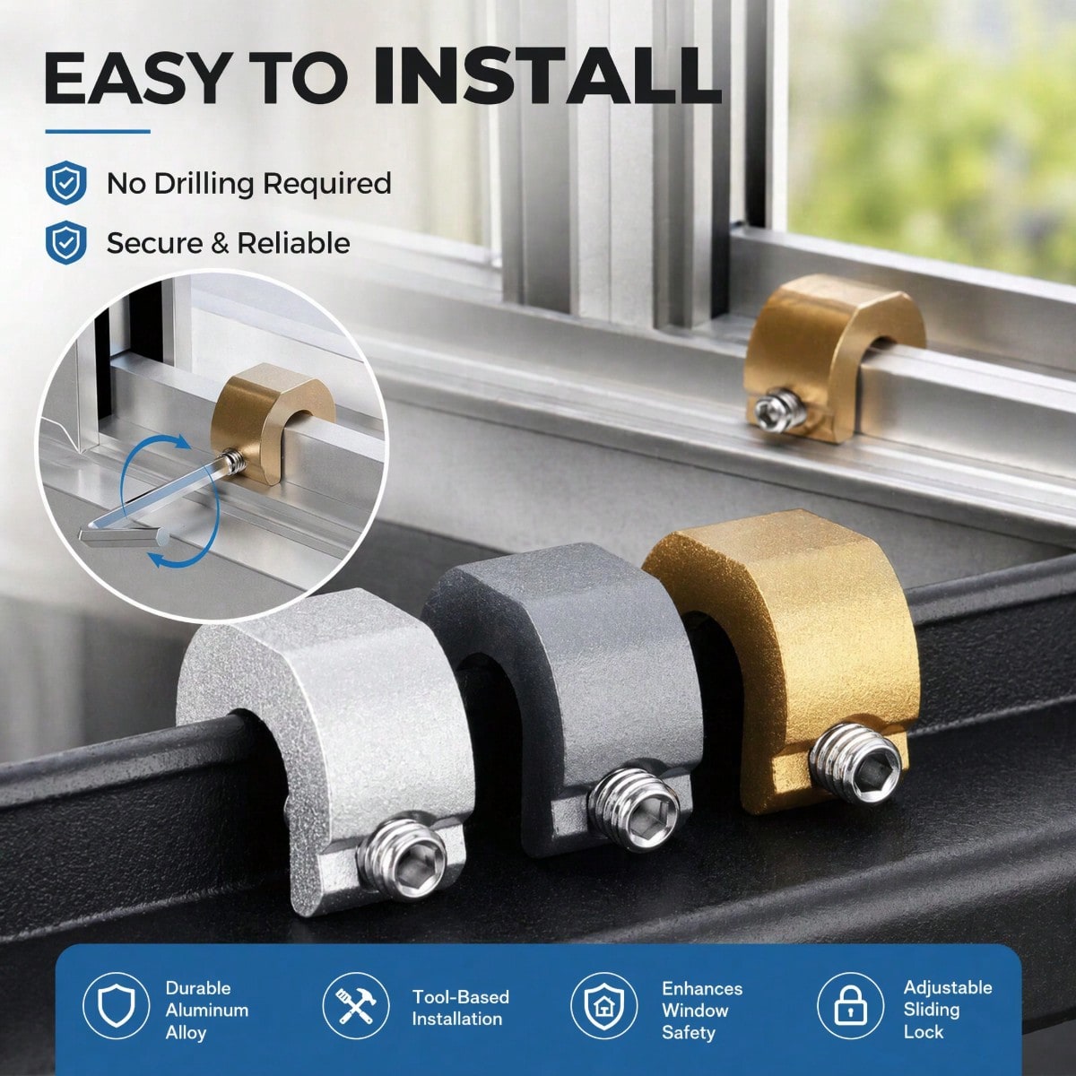 ตัวล็อคหน้าต่างอะลูมิเนียมอัลล - Furniture Sliding Door Hardware บทวิจารณ์และราคา