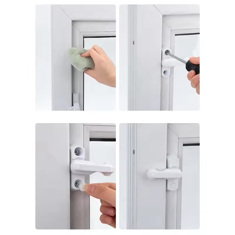 ตัวล็อคหน้าต่างประตูแบบพลาสติก - Door Handle Bar บทวิจารณ์และราคา