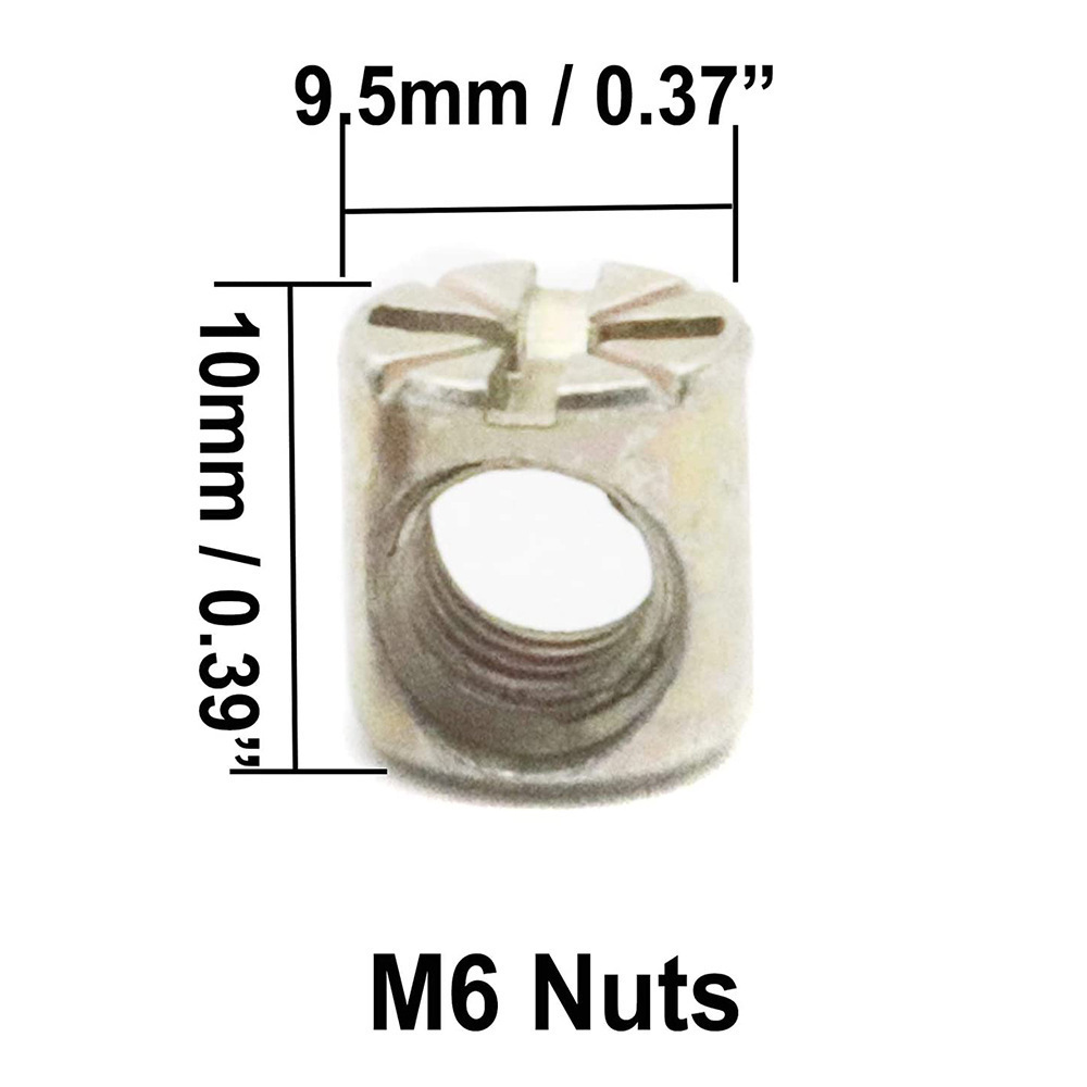 สกรูหัวหกเหลี่ยม M6 พร้อมน็อตย - Furniture Hardware Barrel Nut บทวิจารณ์และราคา