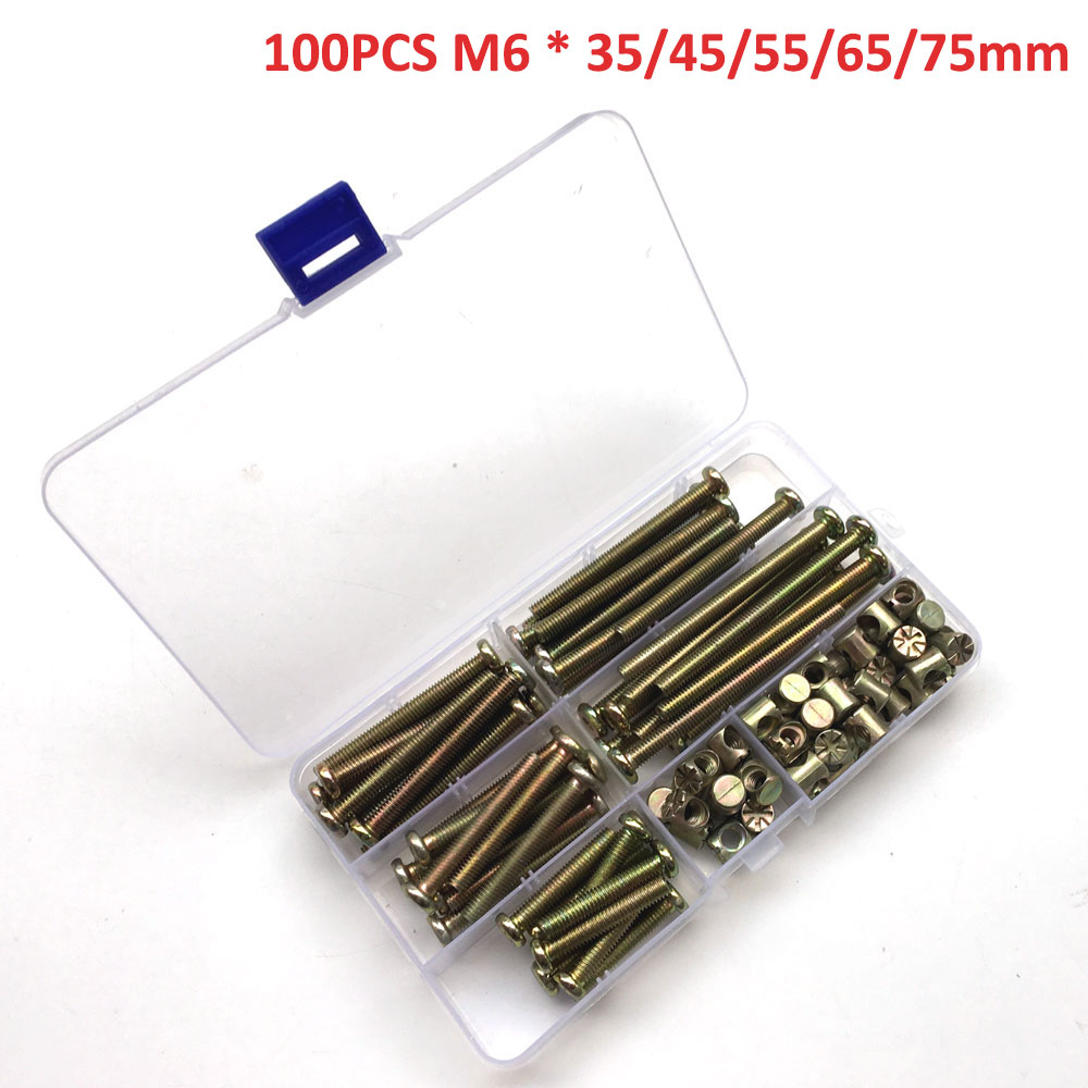 100 ชิ้น M6 Barrel Dowel Nut ส - Furniture Hardware Barrel Nut บทวิจารณ์และราคา